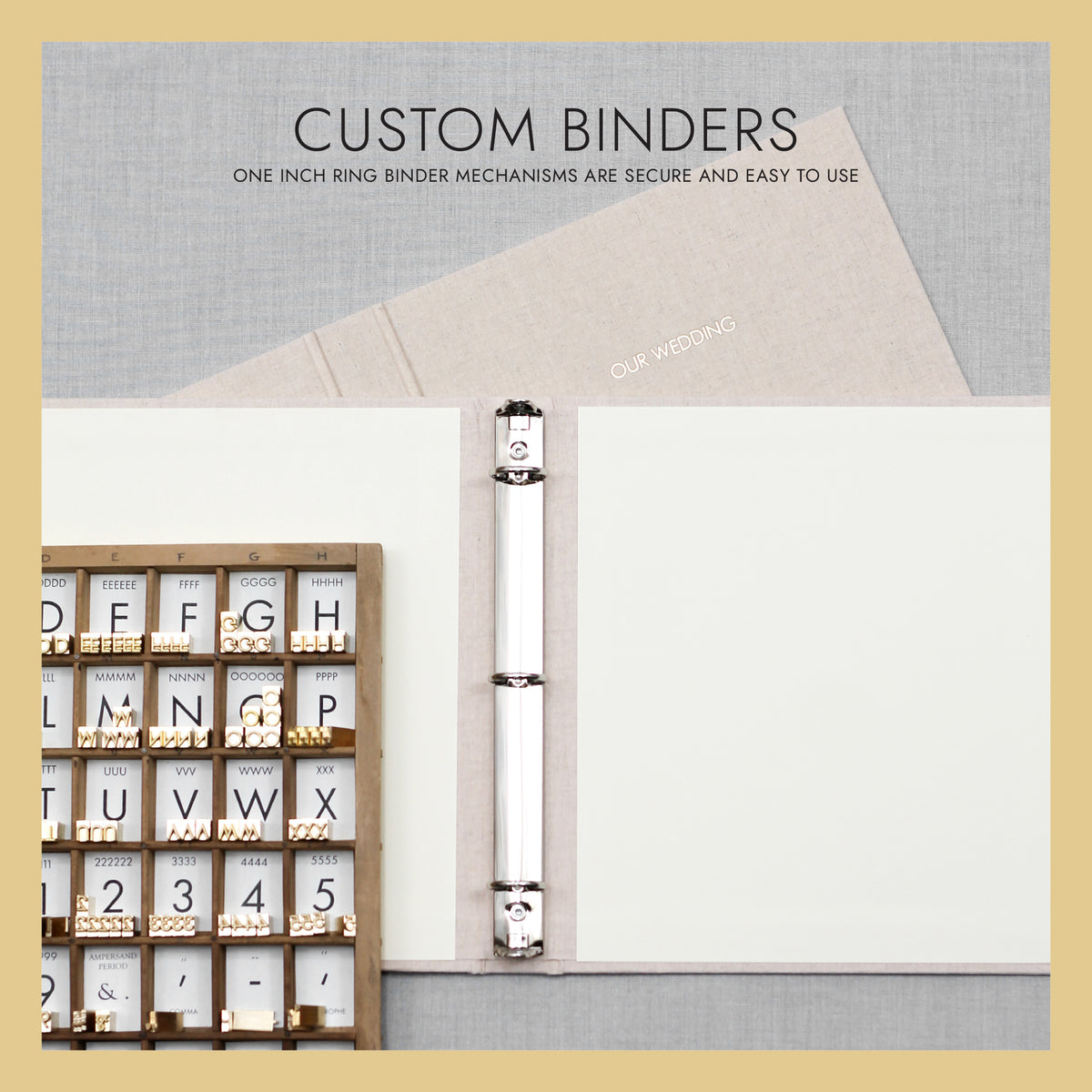 Custom Binder with Black Vegan Leather Cover