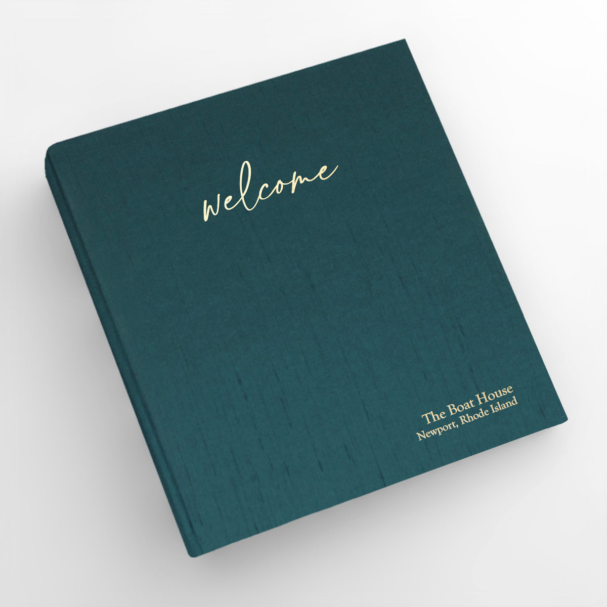 Welcome Binder with Teal Blue Silk Cover | Home | Air BNB