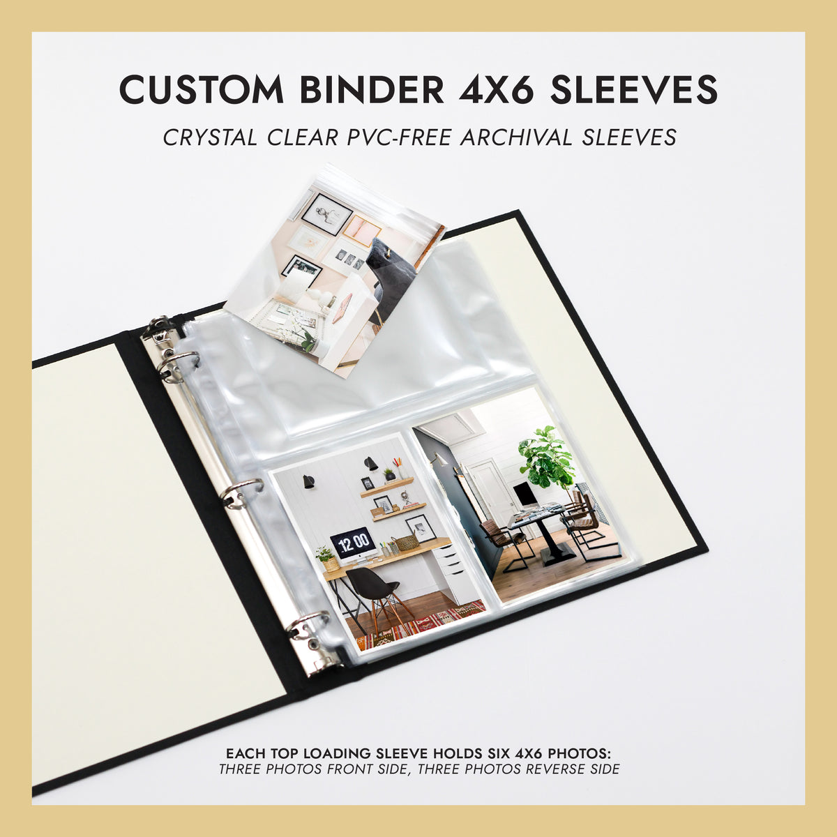 4x6 Custom Binder Sleeves (for 4x6 Photos) Set Of 10