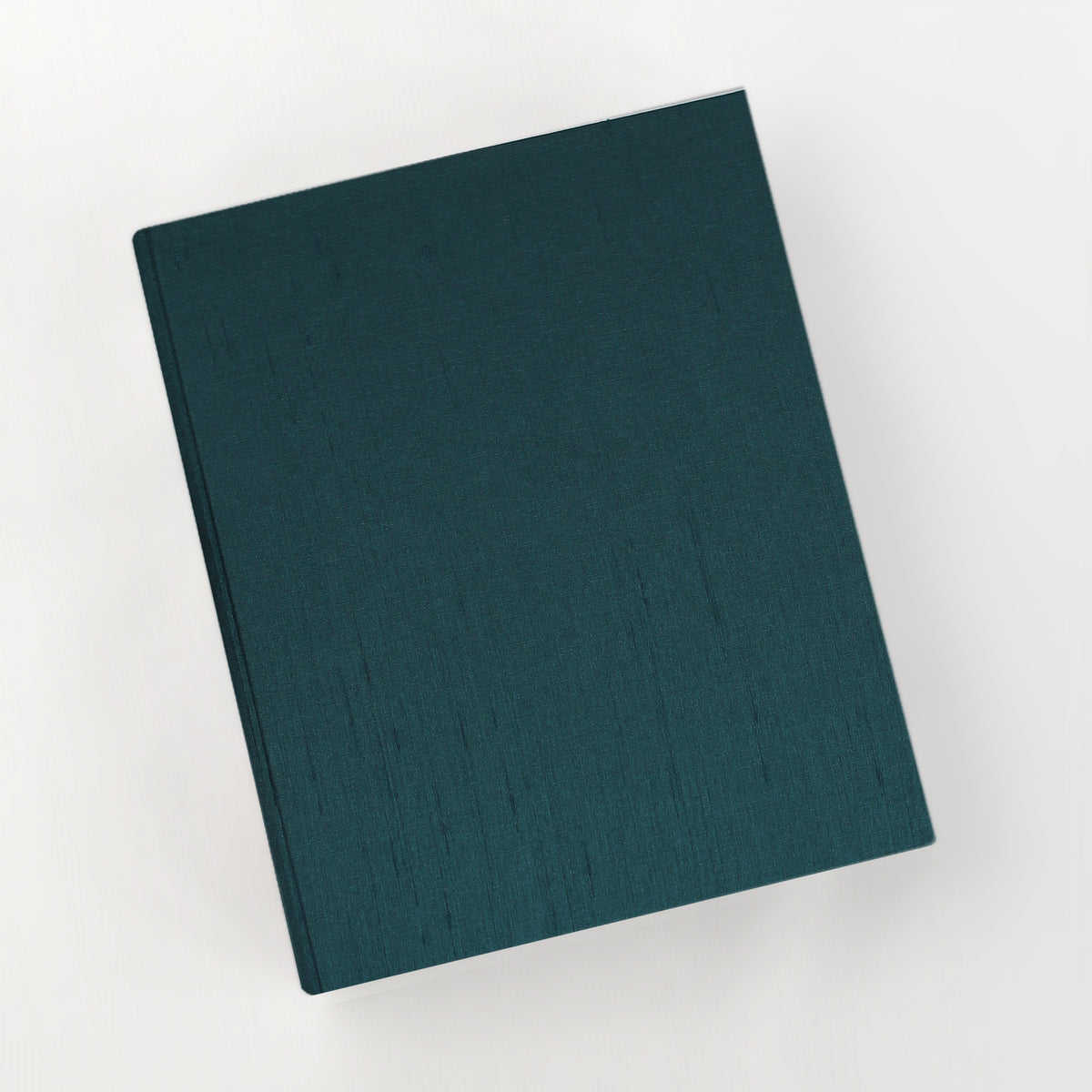 Large 8x10 Blank Page Journal | Cover: Teal Blue Silk | Available Personalized