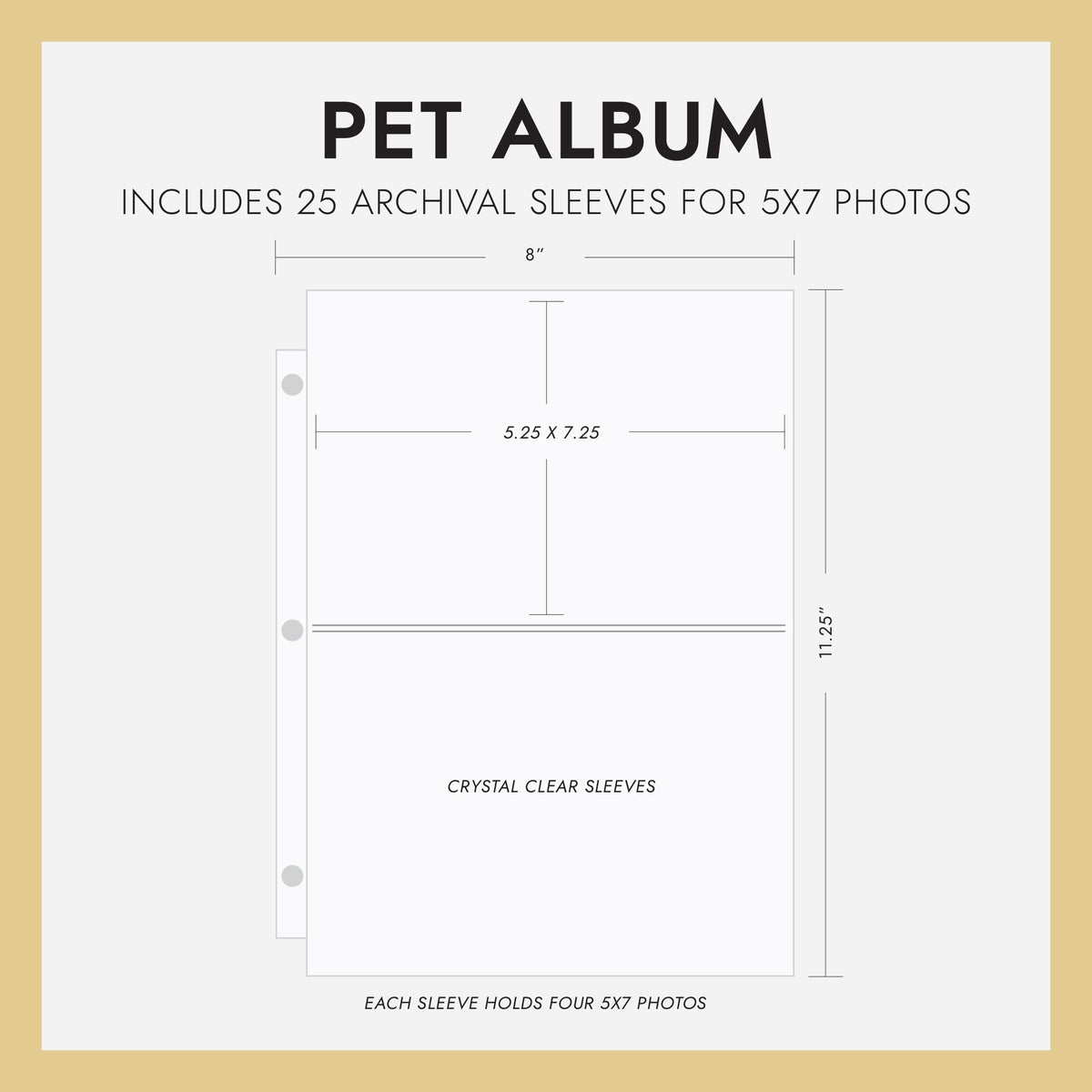 Pet Album with Ocean Blue Vegan Leather Cover