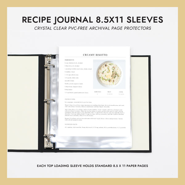 Folder With 25 Pack Page Protectors For 4x6 Recipe Cards & Photos - Fits 8.5x9.5 Inch Binders Folder With 25 Pack Page Protectors For 4x6 Recipe Cards & Photos - Fits 8.5x9.5 Inch Binders