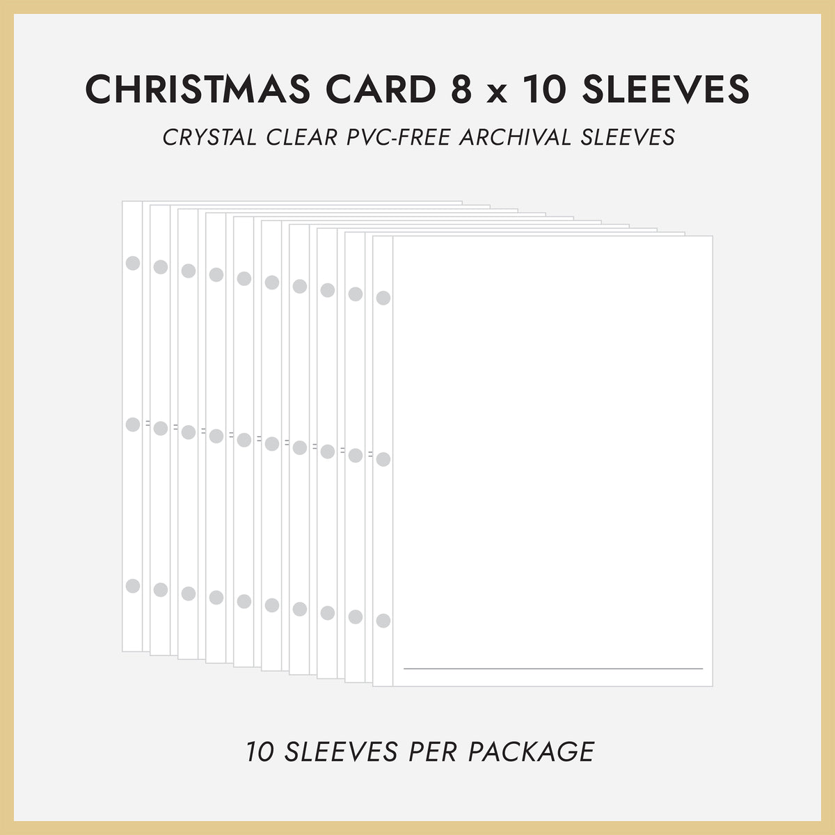 8.5x11 Christmas Album Sheet Protectors (for 8.5 x 11 Documents) Set Of 10