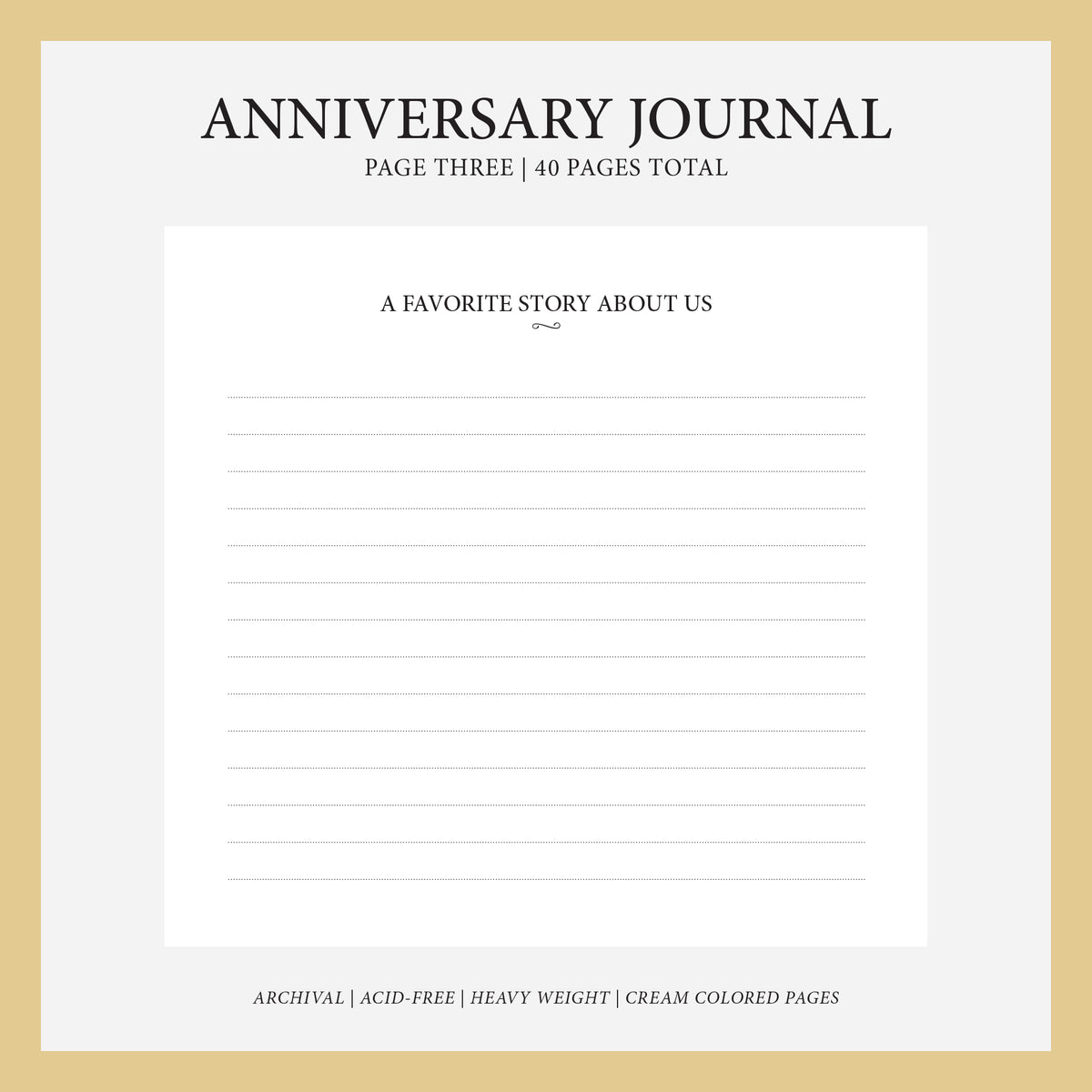 Anniversary Journal | Printed Cover: Marquee | Available Personalized