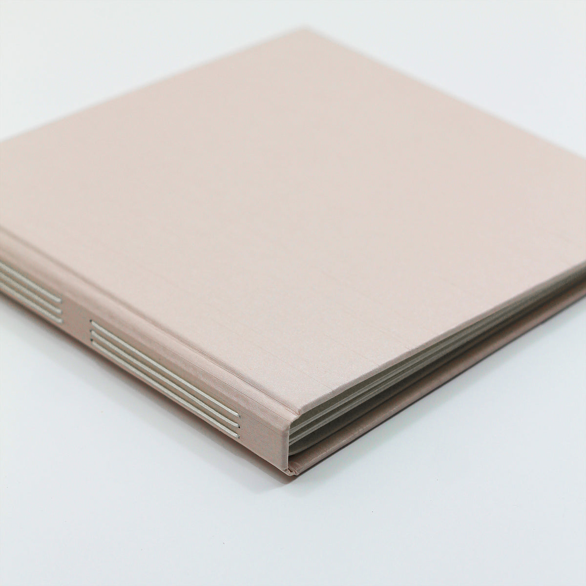 Event Guestbook Embossed with “Guests” | Cover: Blush Pink Silk | Available Personalized