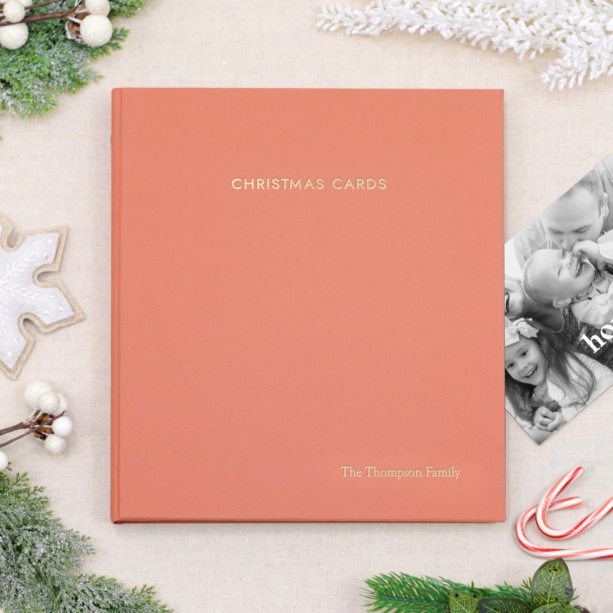 Christmas Card Album | Cover: Coral Cotton | Available Personalized