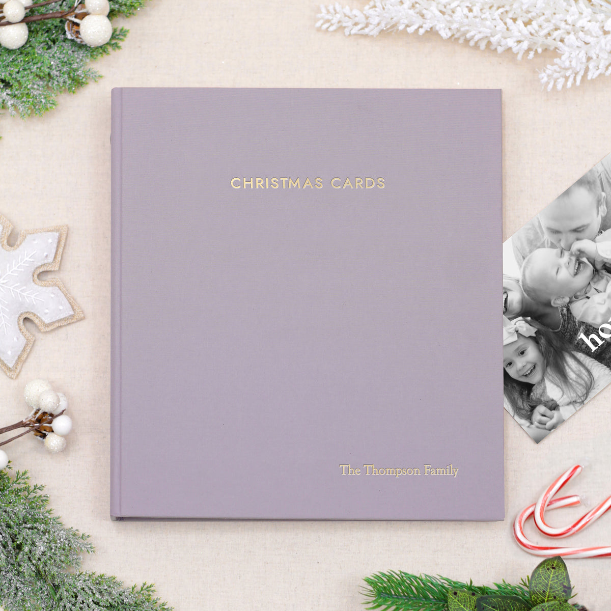 Christmas Card Album | Cover: Lavender Cotton | Available Personalized