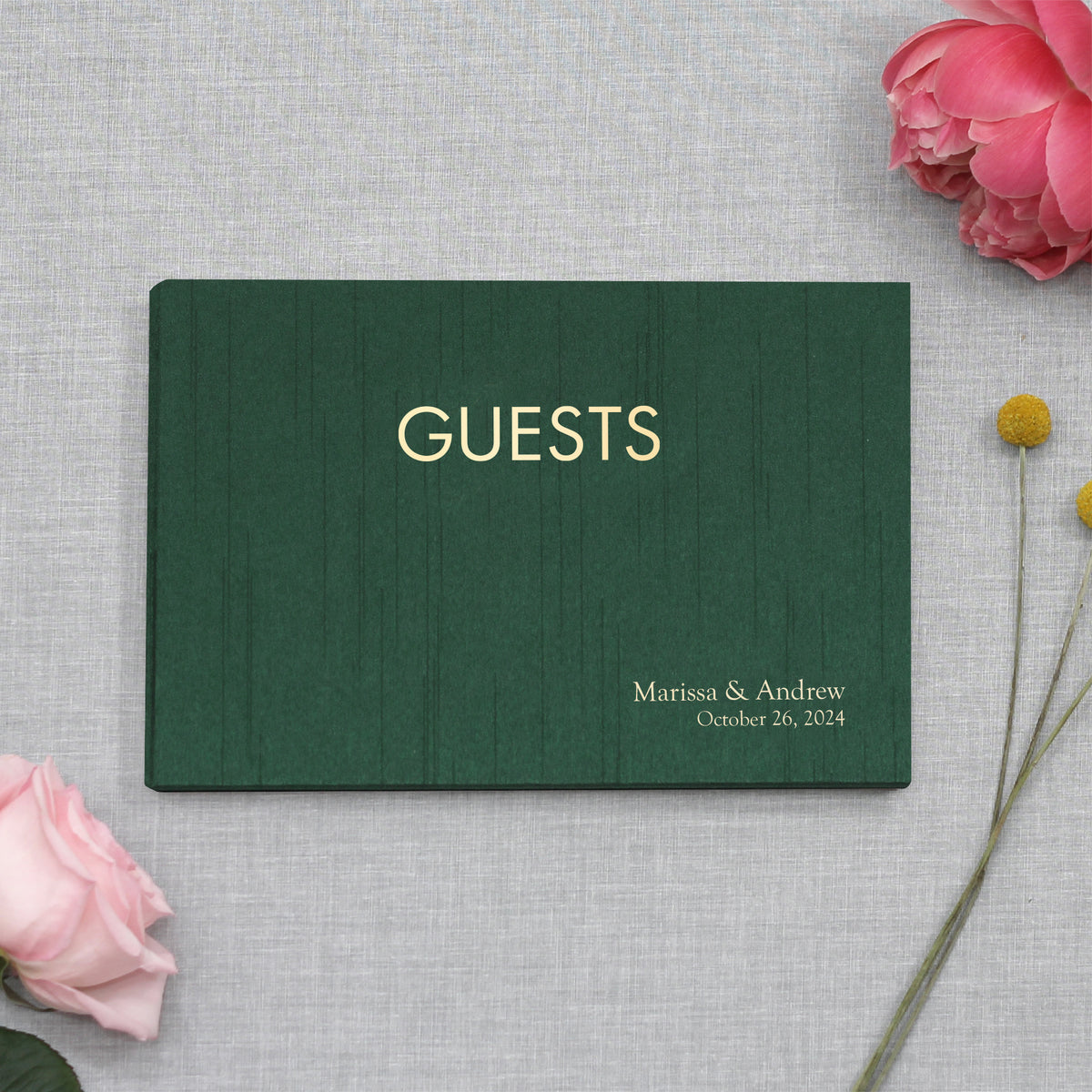 Classic Guestbook | Cover: Emerald Silk | Available Personalized