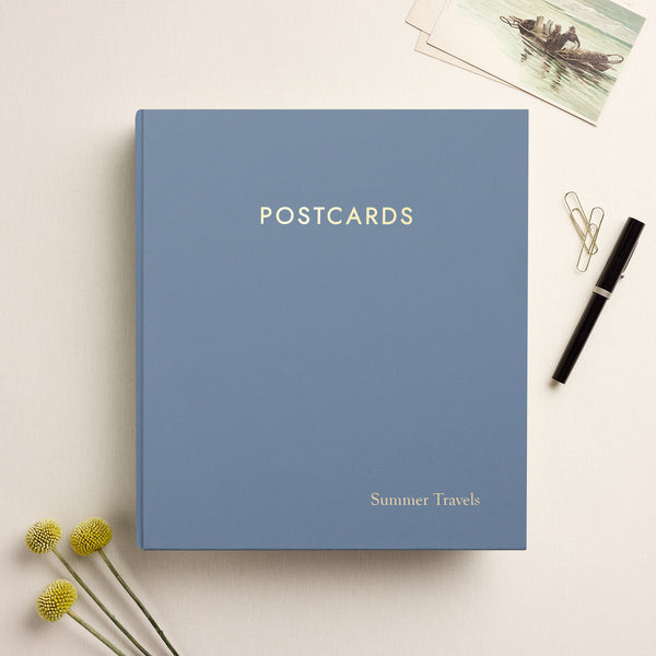 Large Postcard Album | Personalized Postcard Storage Binder | Rag