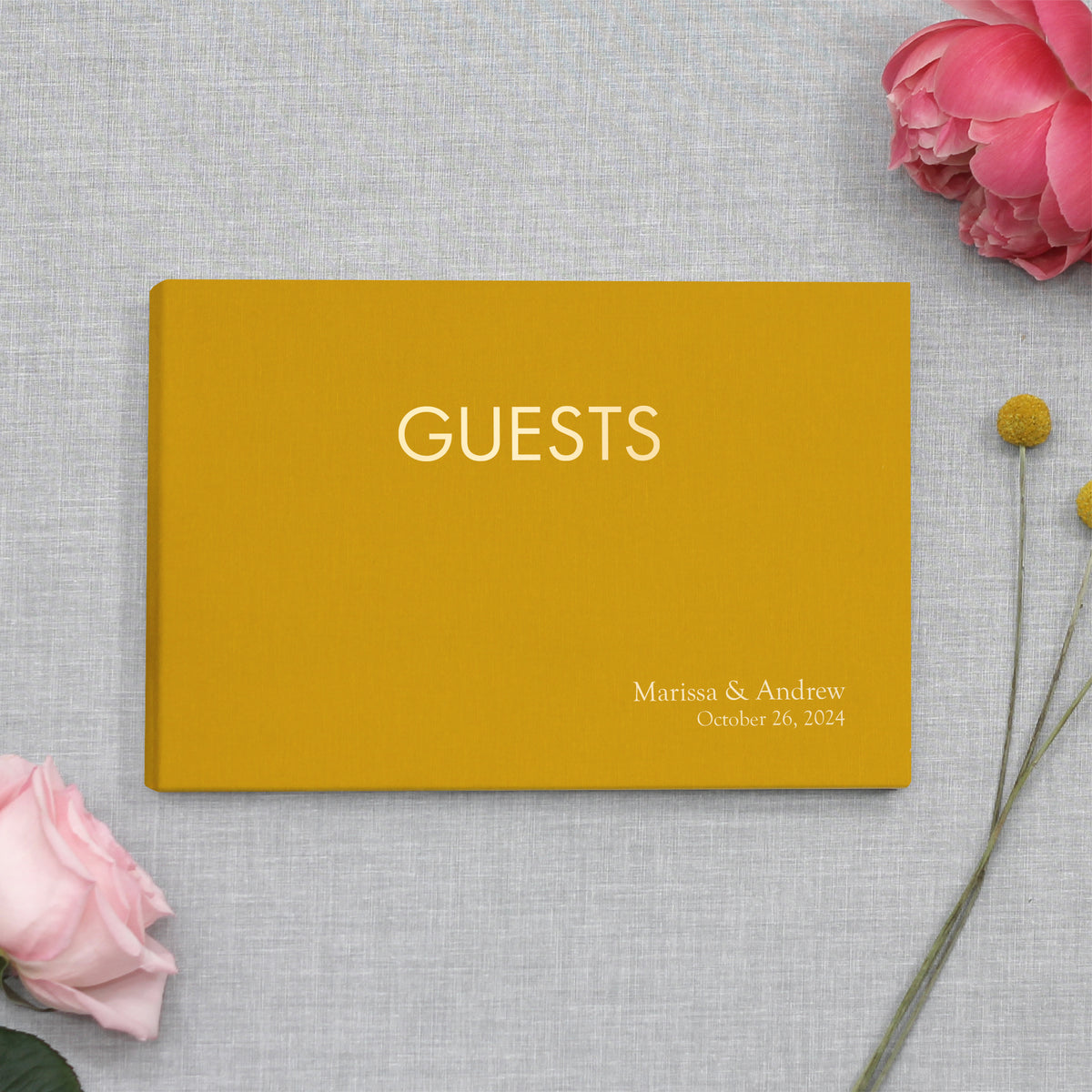 Classic Guestbook | Cover: Mango Cotton | Available Personalized