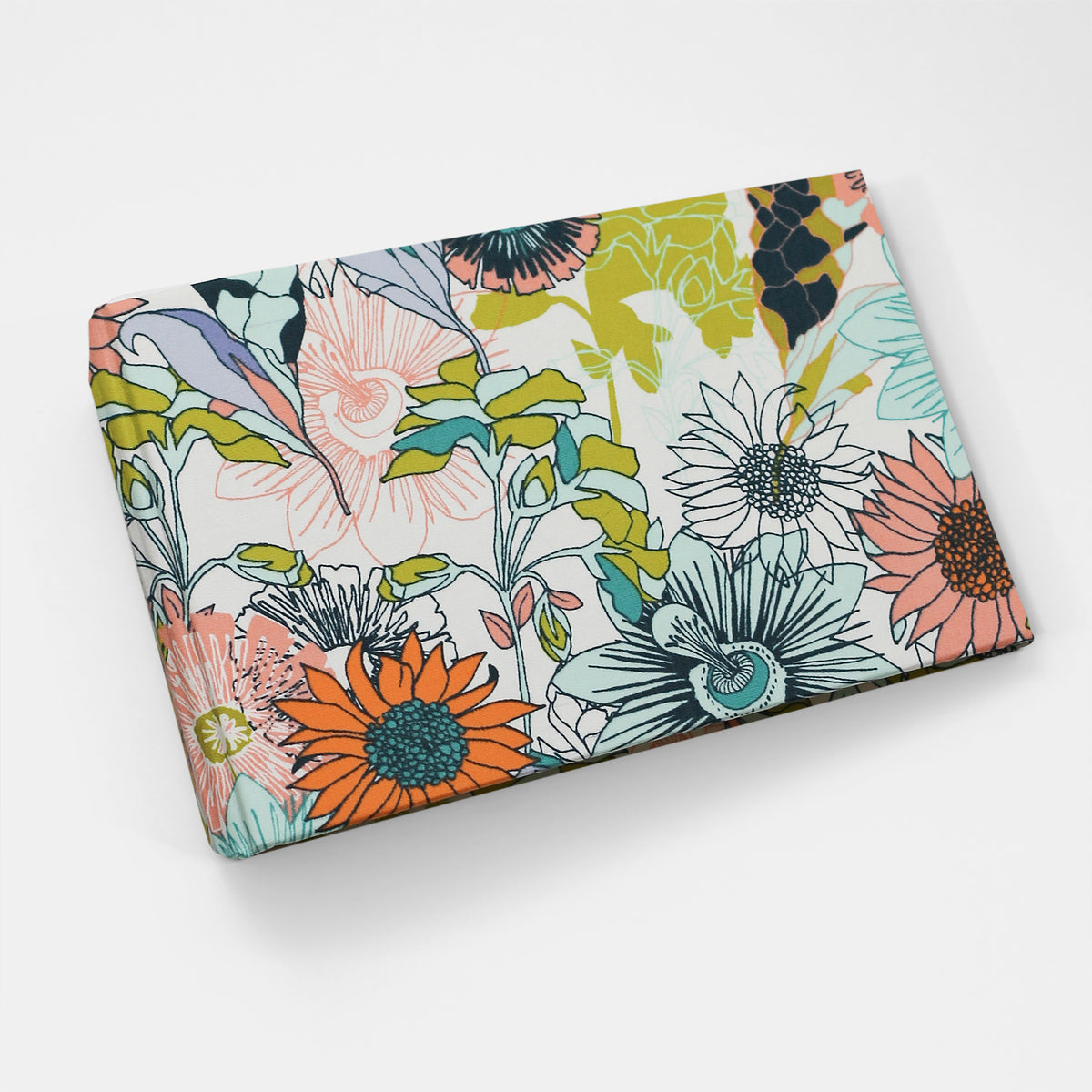 Small Photo Binder | for 4x6 Photos | with Retro Floral Fabric Cover
