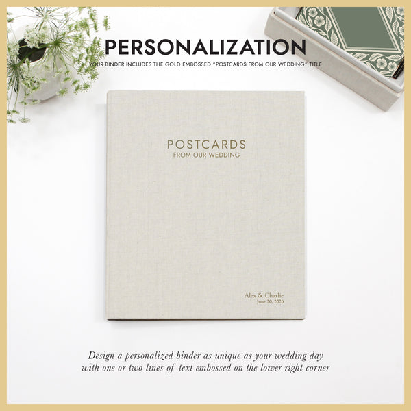 Postcard Guestbook | Personalized Wedding Postcard Album | Rag