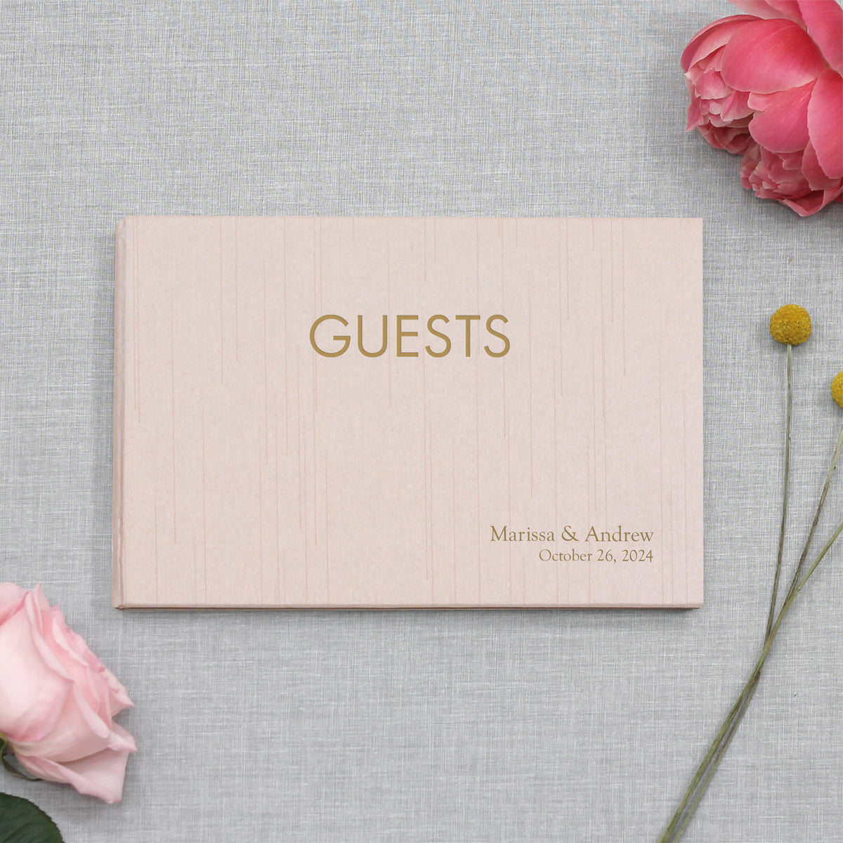 Classic Guestbook | Cover: Blush Pink Silk | Available Personalized