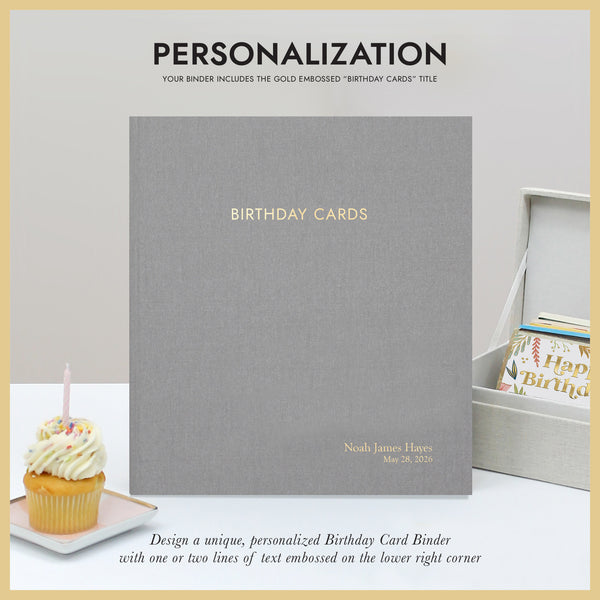 personalized card binder The Birthday Card Binder