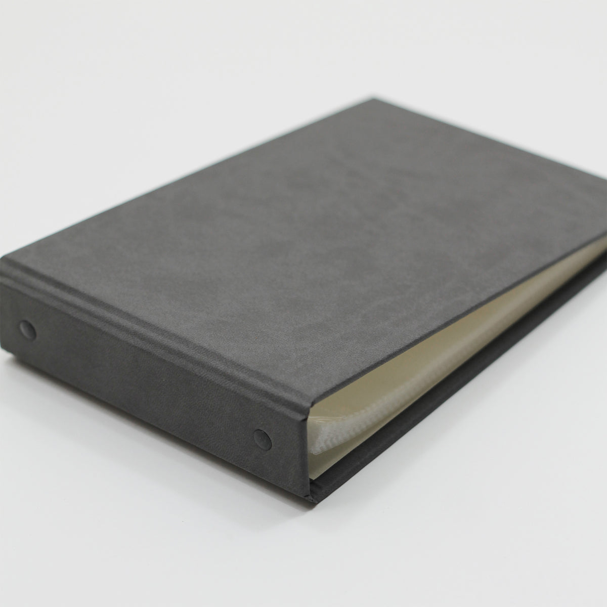 Small Photo Binder | for 5x7 Photos | with Slate Vegan Leather Cover