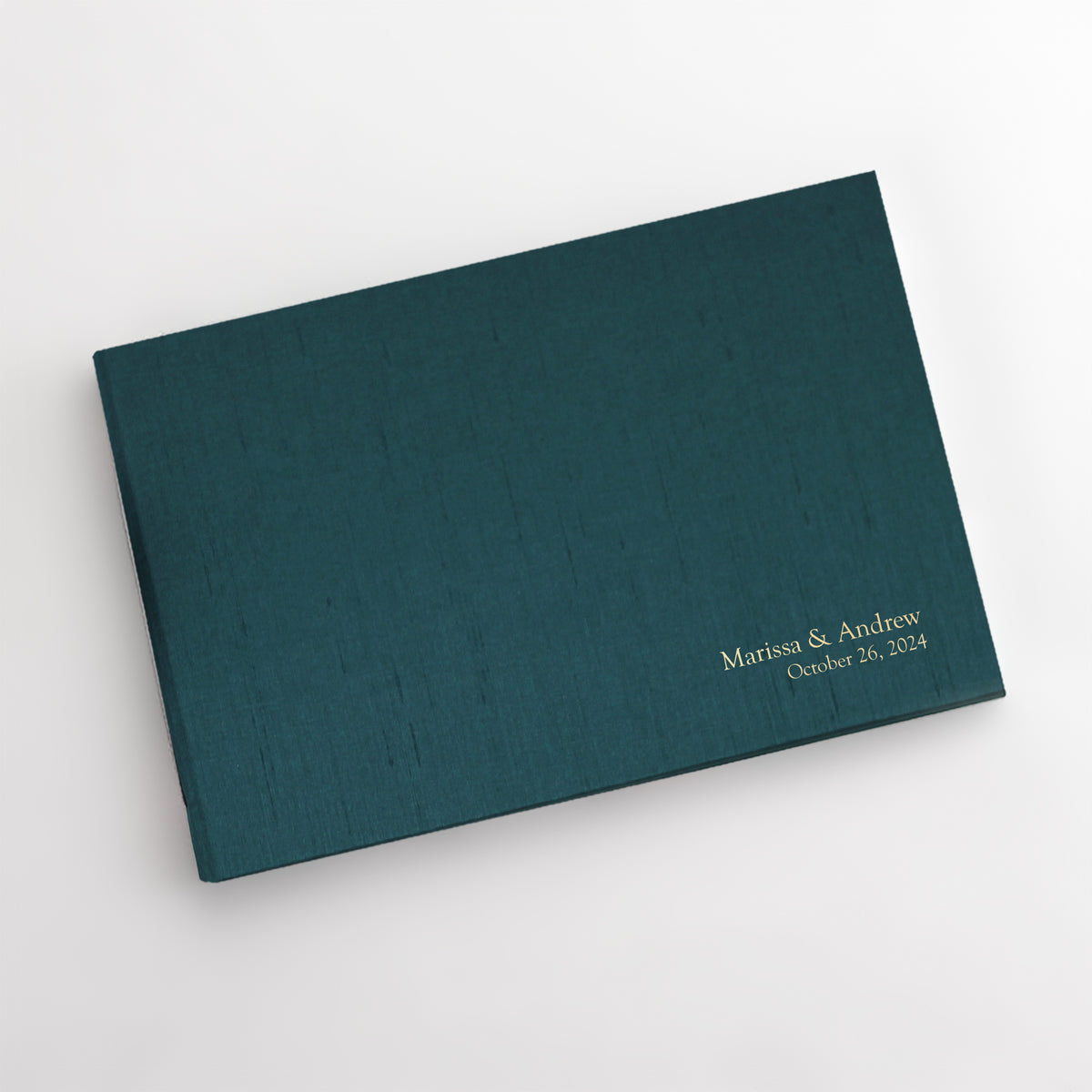 Classic Guestbook | Cover: Teal Blue Silk | Available Personalized