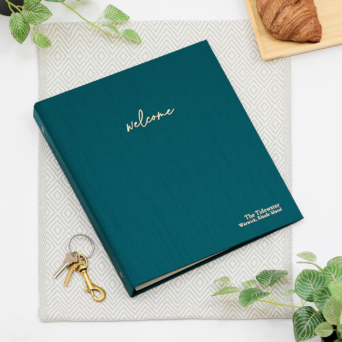 Welcome Binder with Indigo Vegan Leather | Home | Air BNB