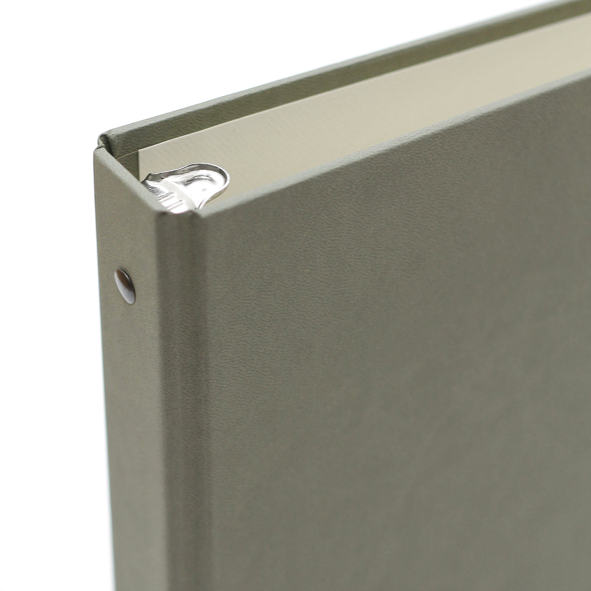 Storage Binder for Photos or Documents with Moss Vegan Leather Cover