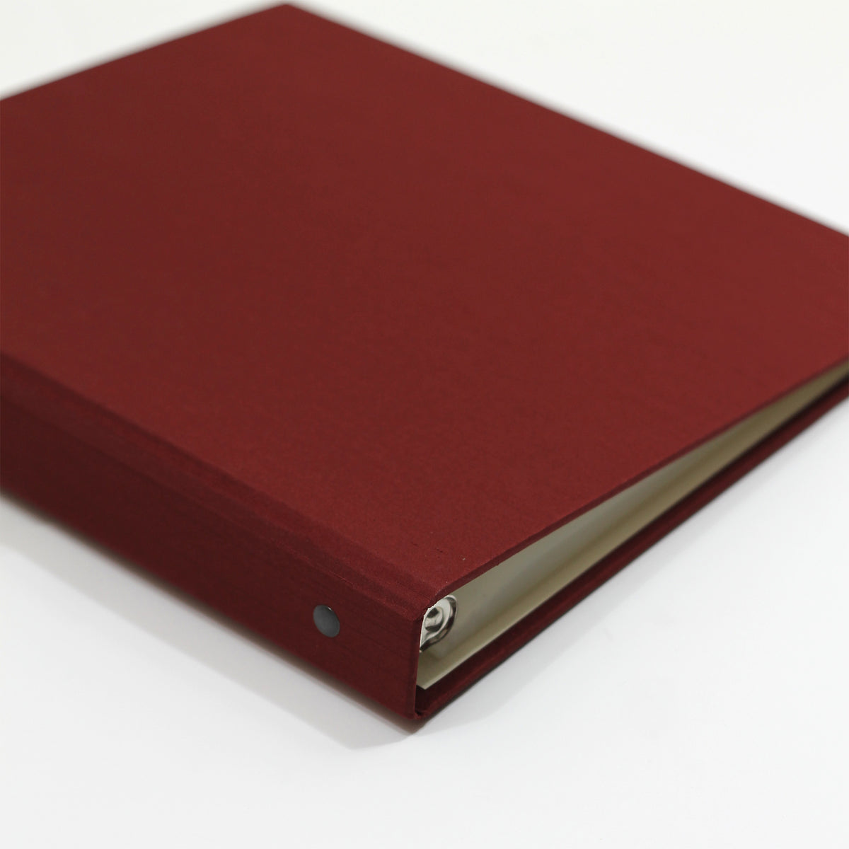 Storage Binder for Photos or Documents with Garnet Silk Cover