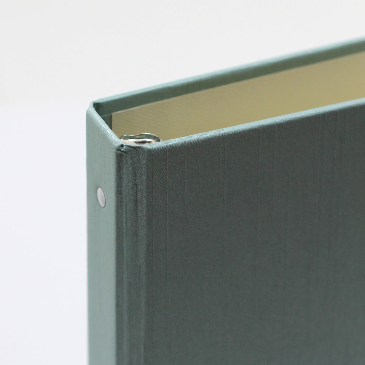 Storage Binder for Photos or Documents with Misty Blue Silk Cover