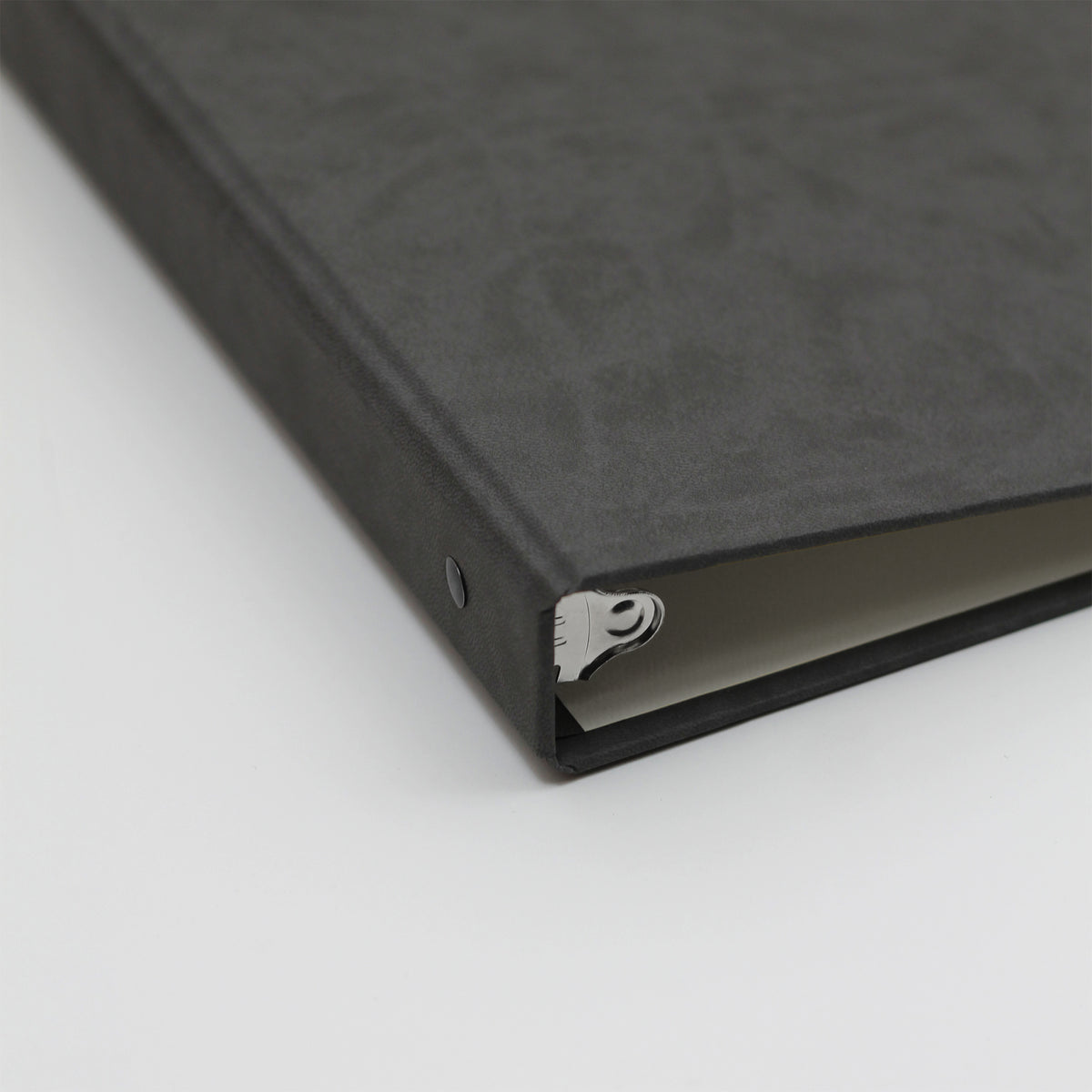 Storage Binder for Photos or Documents with Slate Vegan Leather Cover