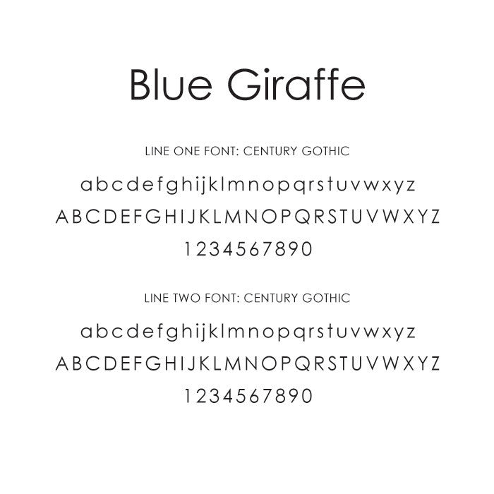 Baby&#39;s First Book | Printed Cover: Blue Giraffe | Available Personalized