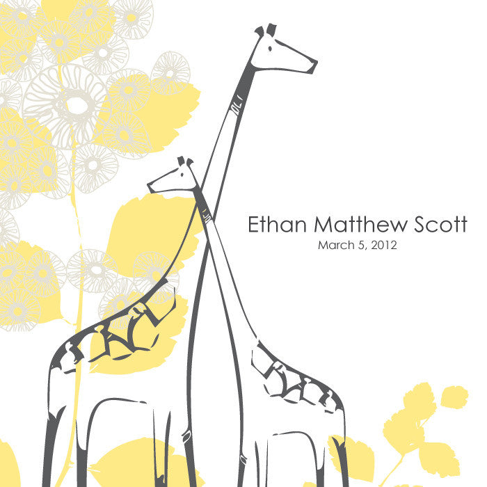 Baby&#39;s First Book | Printed Cover: Yellow Giraffe | Available Personalized