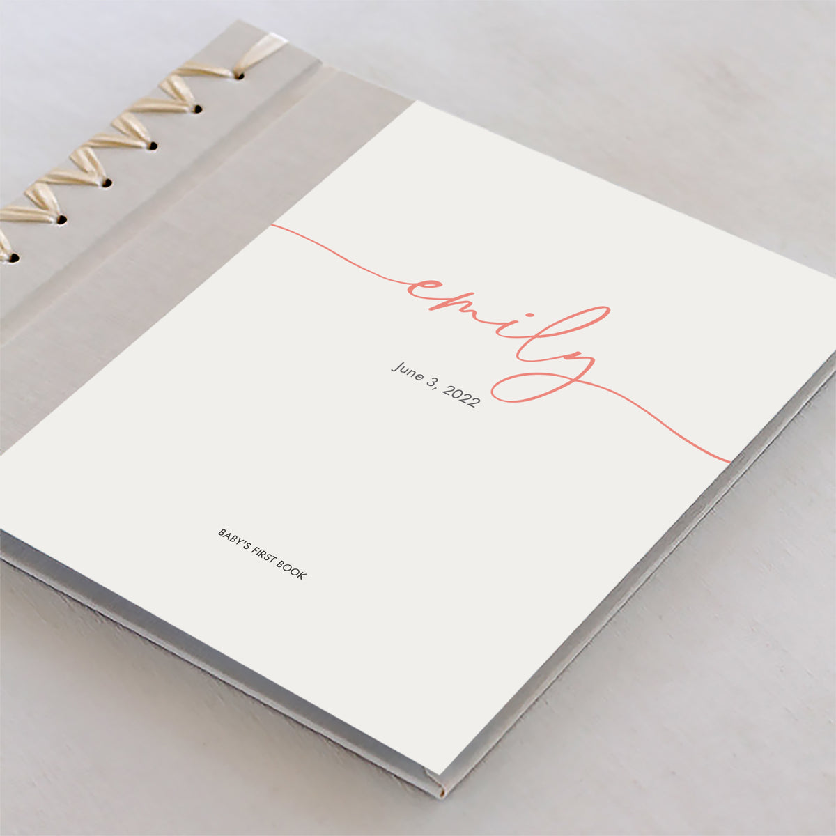 Baby&#39;s First Book | Printed Cover: Calligraphy Pink | Available Personalized