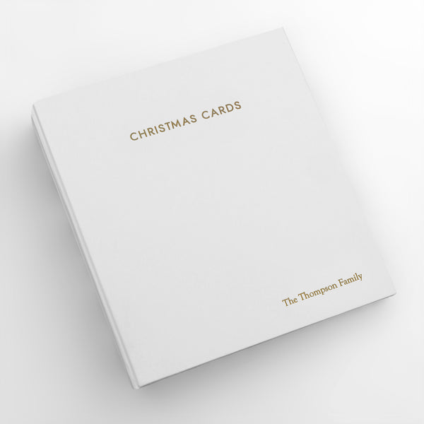 Christmas Card Album | Cover: Red Vegan Leather | Available Personalized