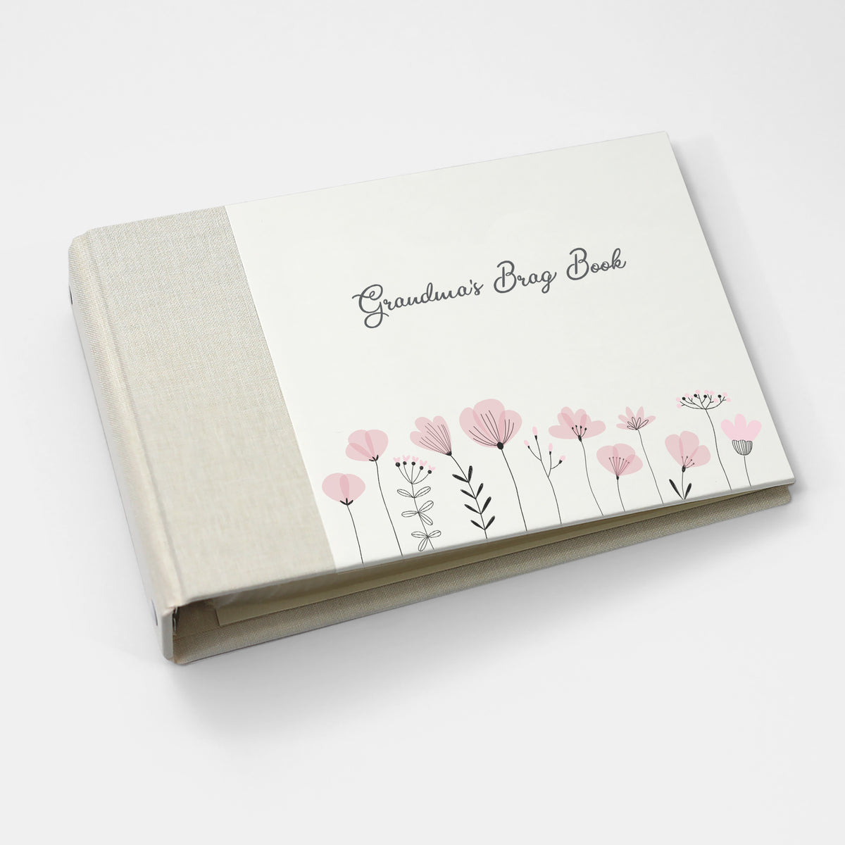 Grandma&#39;s Brag Book | Printed Cover: Flower Field [Pink] | Available Personalized