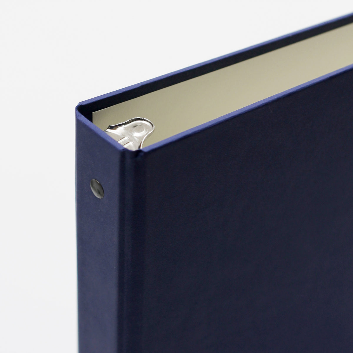 Storage Binder for Photos or Documents with Indigo Vegan Leather Cover
