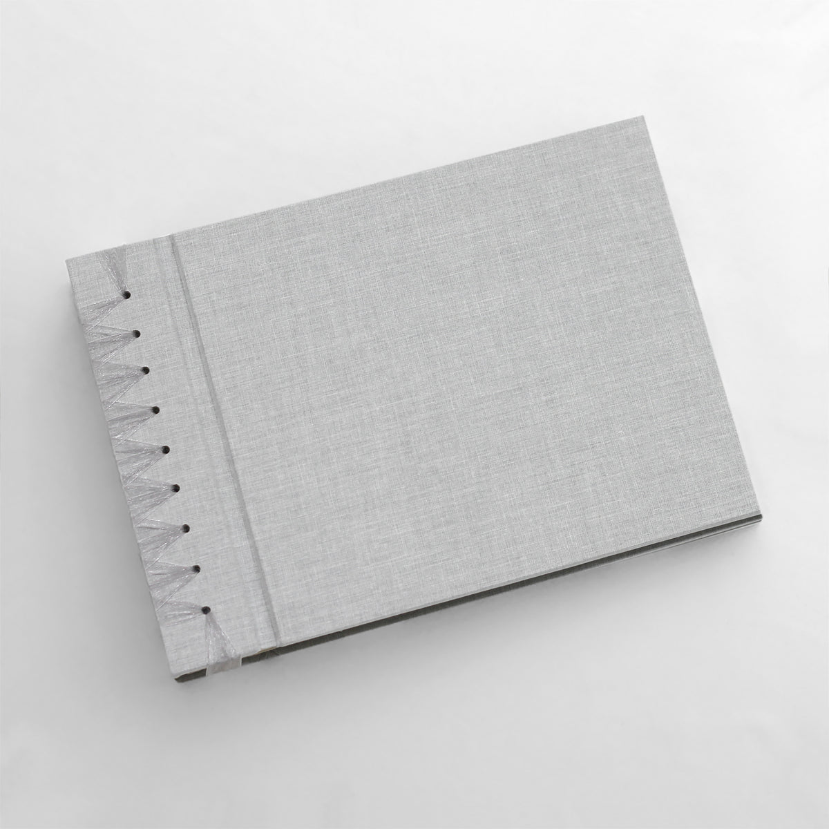 Large 10 x 15 Paper Page Album | Cover: Dove Gray Linen | Available Personalized