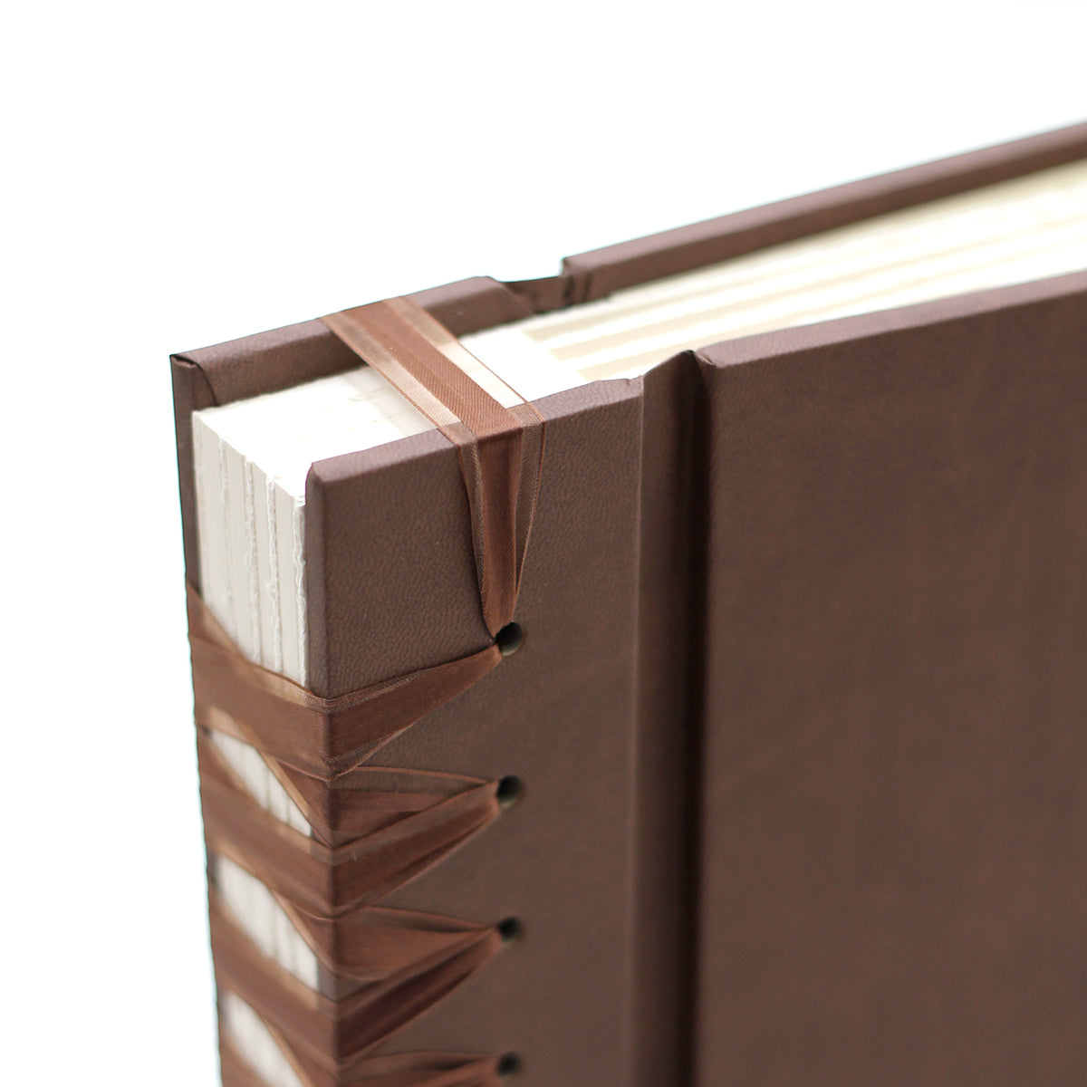 Large 10 x 15 Paper Page Album | Cover: Mocha Vegan Leather | Available Personalized