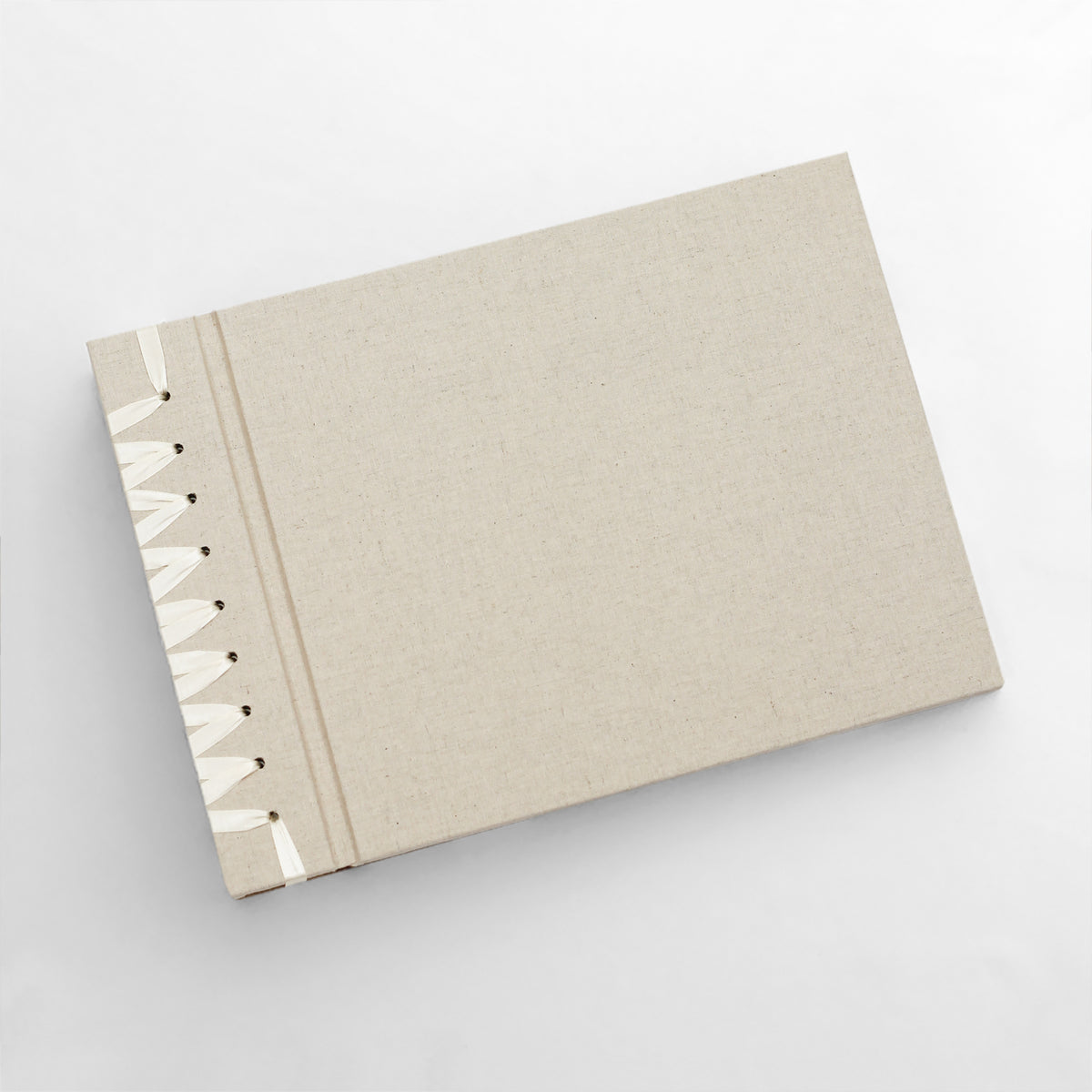 Large 10 x 15 Paper Page Album | Cover: Natural Linen | Available Personalized