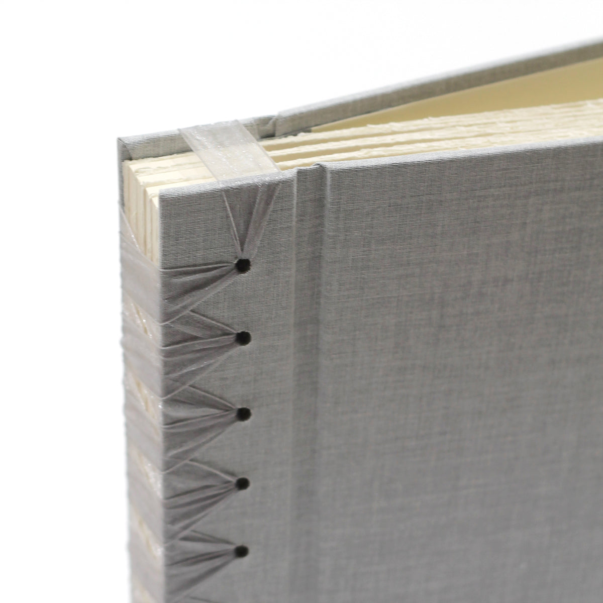 Small Paper Page Album with Dove Gray Linen Cover