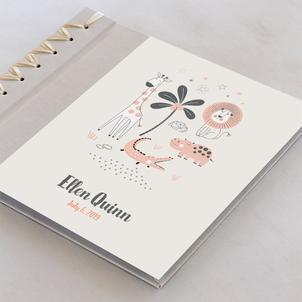 Baby&#39;s First Book | Printed Cover: Safari Pink | Available Personalized