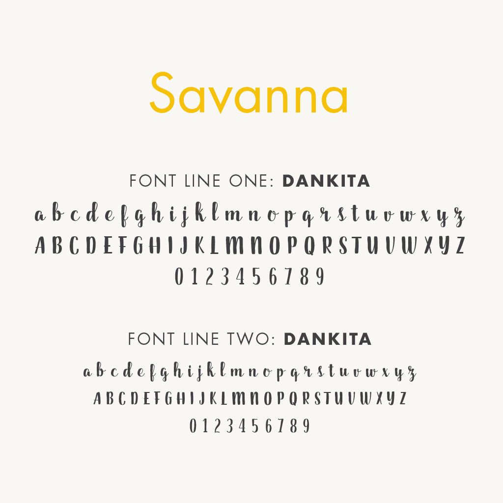 Baby&#39;s First Book | Printed Cover: Savannah | Available Personalized