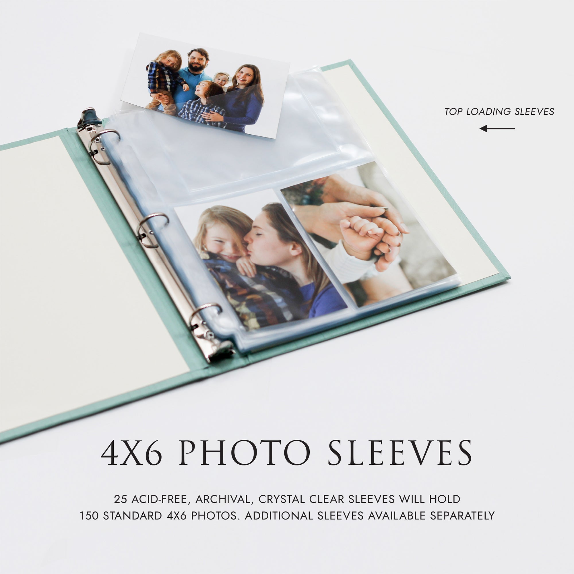 Large Photo Binder For 4x6 Photos, Cover: Coral Cotton