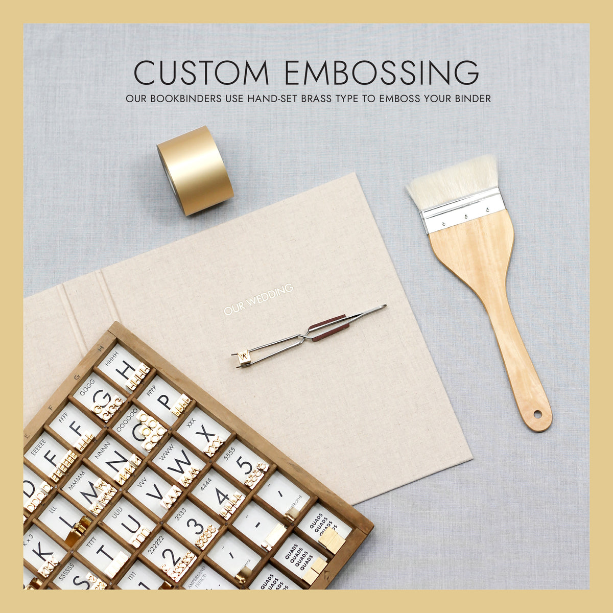 Custom Binder with Navy Blue Cotton Cover