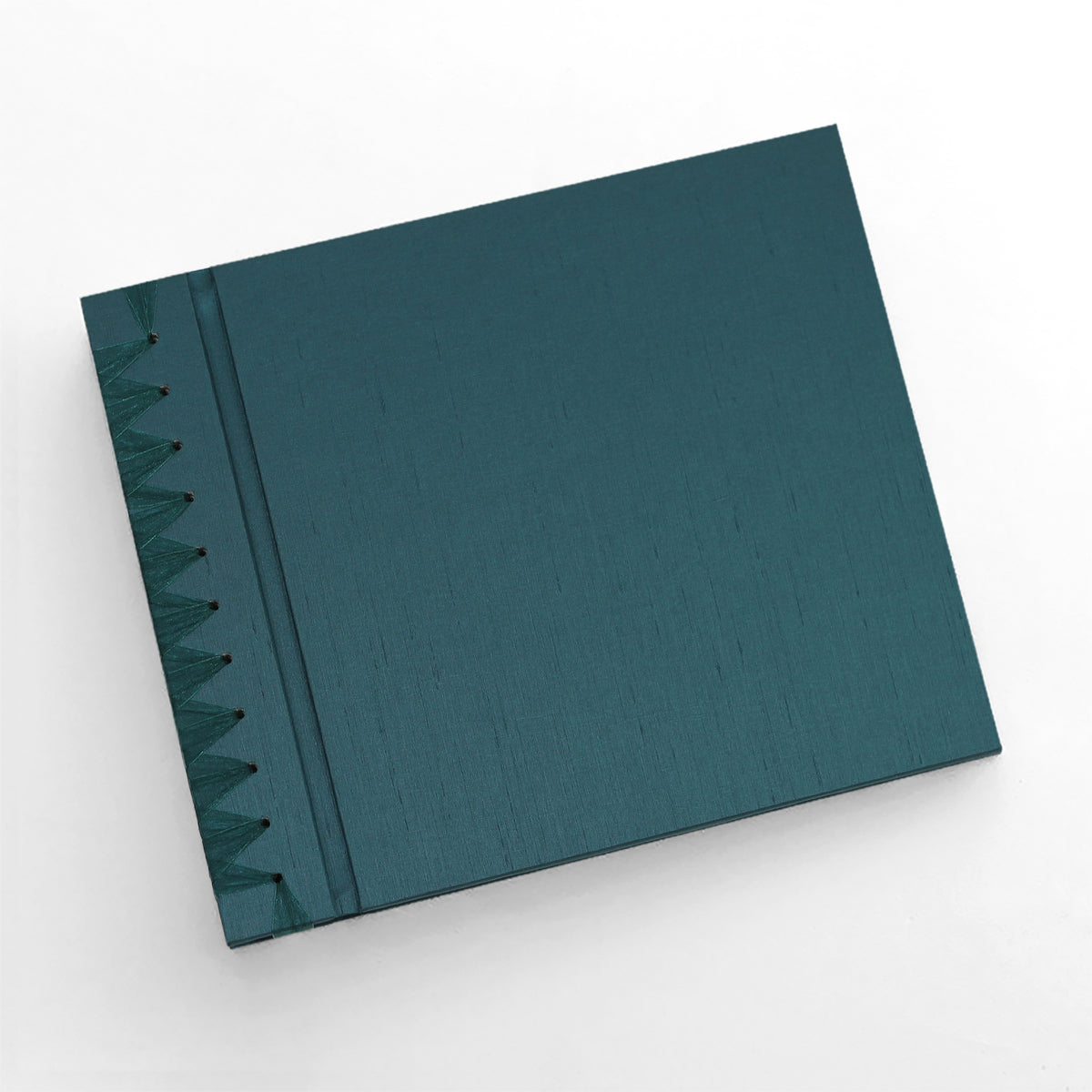 Deluxe 12 x 15 Paper Page Album | Cover: Teal Blue Silk | Available Personalized