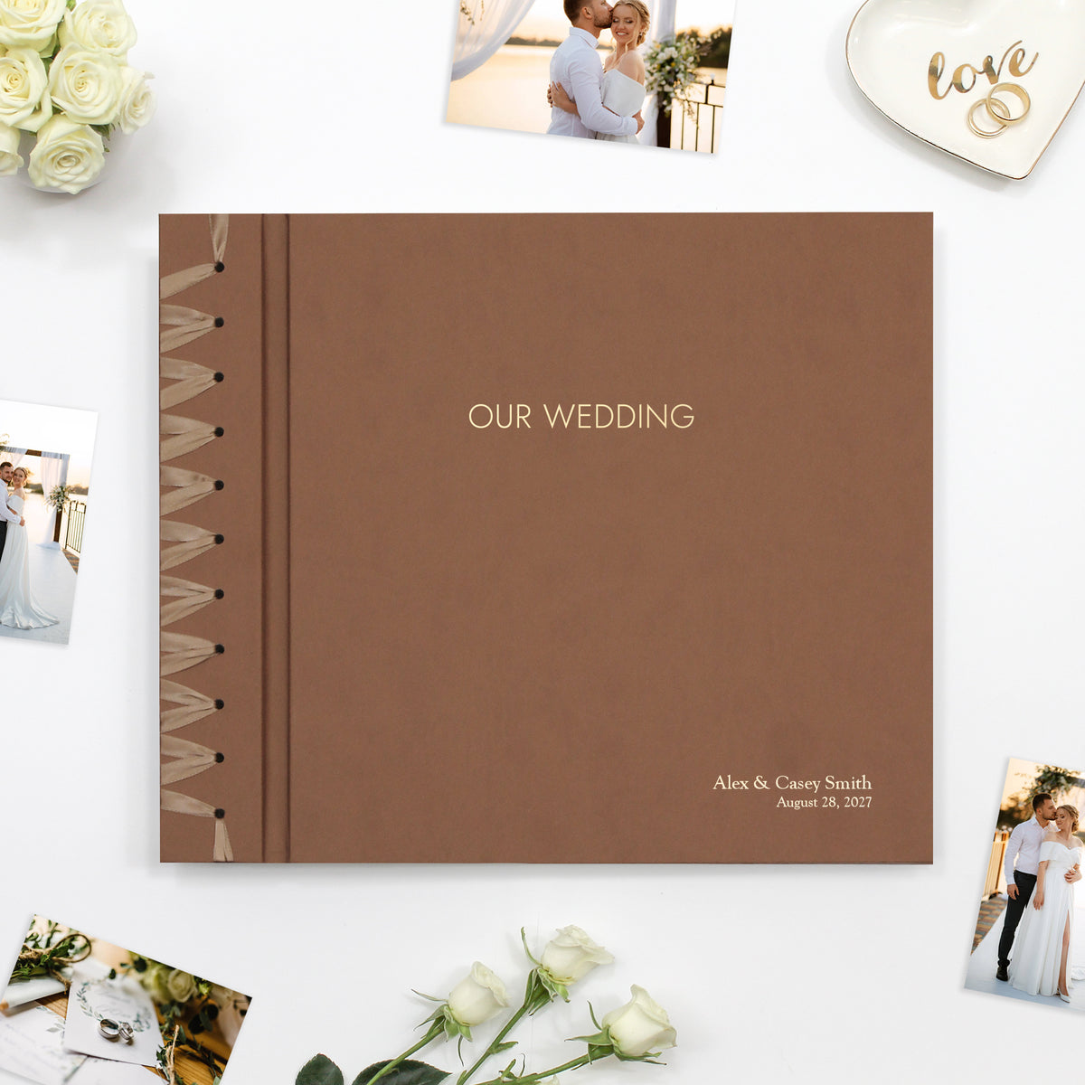 Wedding Album 12 x 15 | Light Brown Vegan Leather