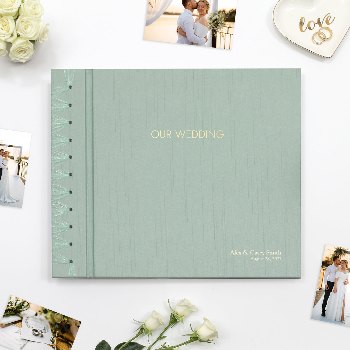 Wedding Album 12 x 15 | Robin's Egg Blue Silk
