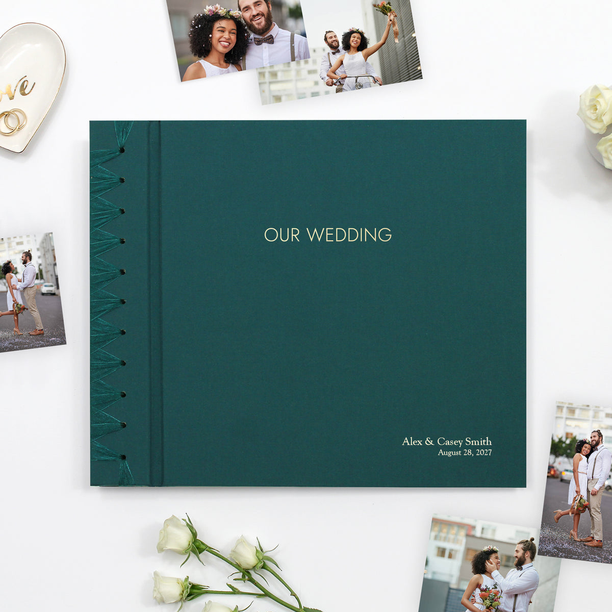 Wedding Album 12 x 15 | Teal Blue Cotton