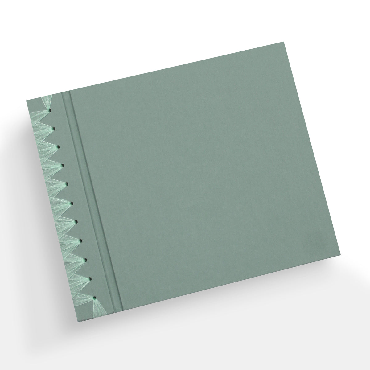 Deluxe 12 x 15 Paper Page Album | Cover: Jade Green Cotton | Available Personalized