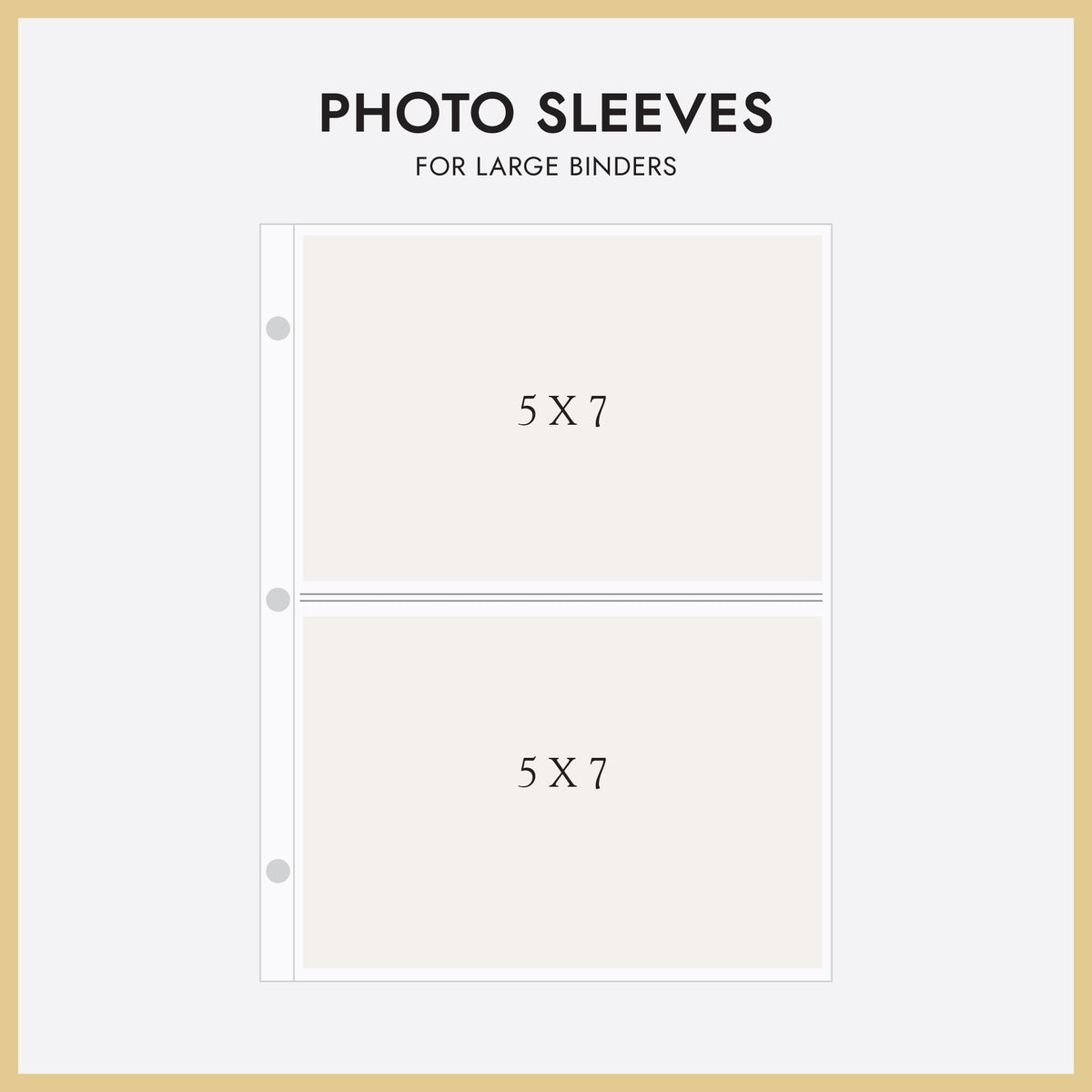 Large 3-Ring Clear Pocket Album Refill: 5x7