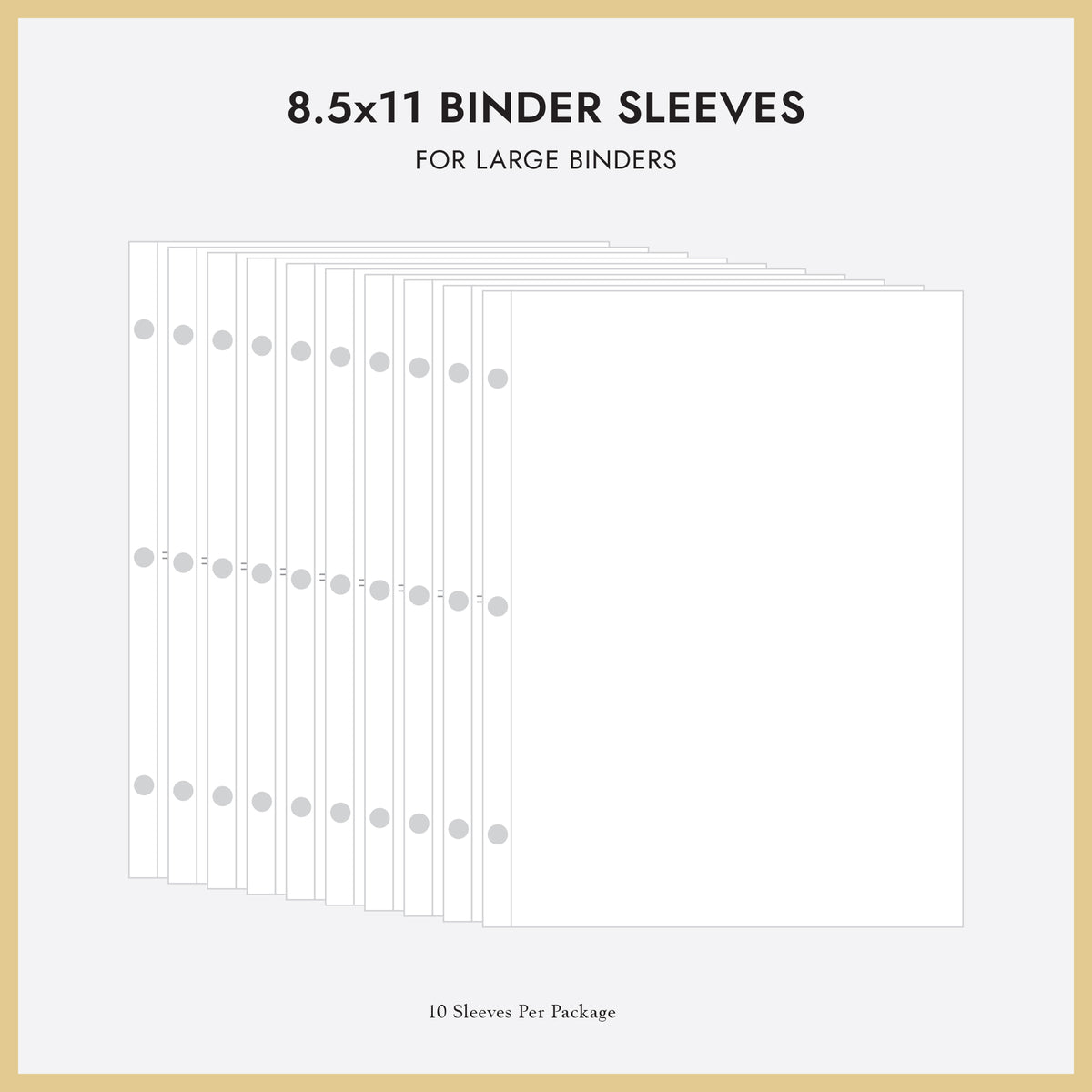 Large 3-Ring Clear Pocket Album Refill: 8.5 x 11