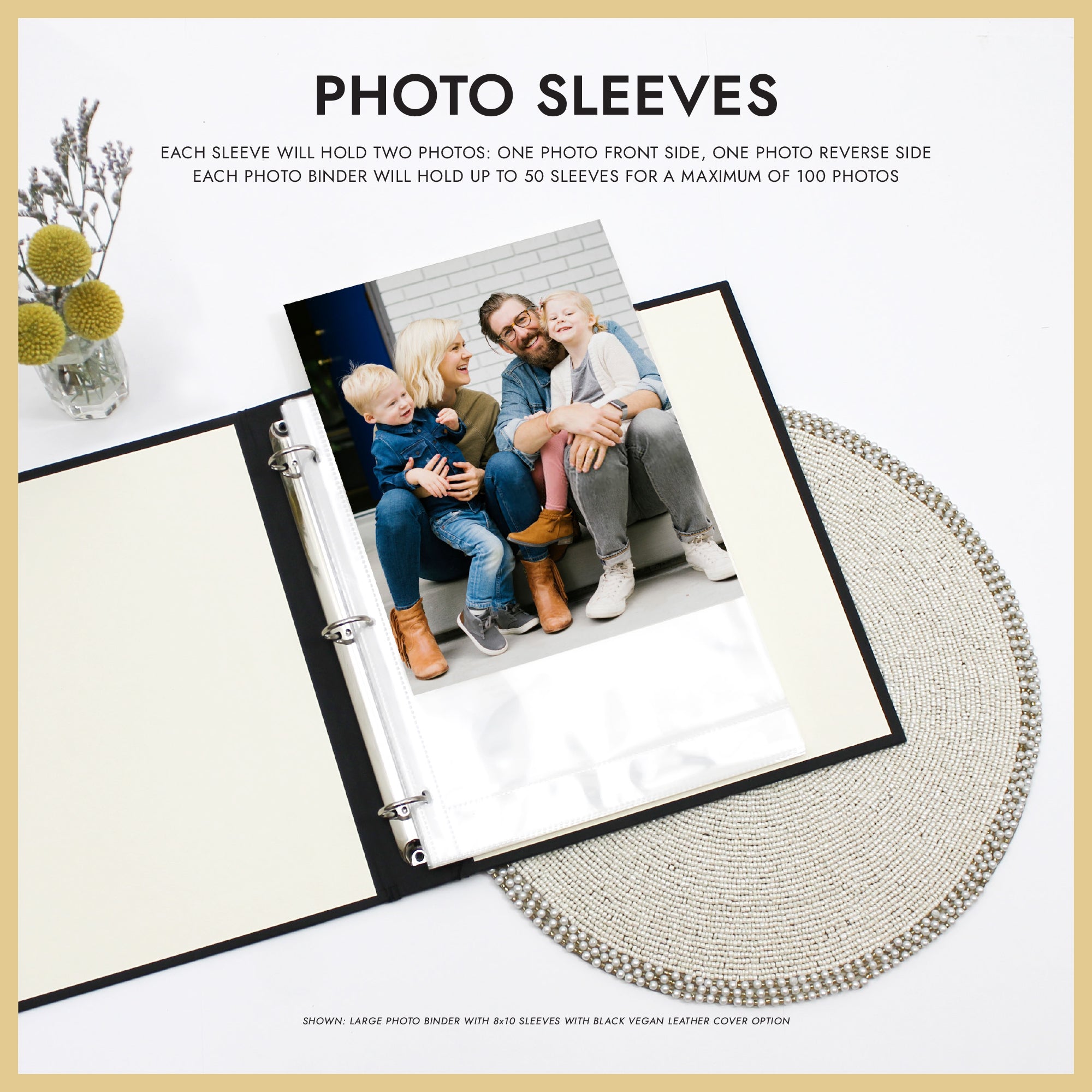 Large Photo Binder For 8x10 Photos | Cover: Natural Linen | Available ...