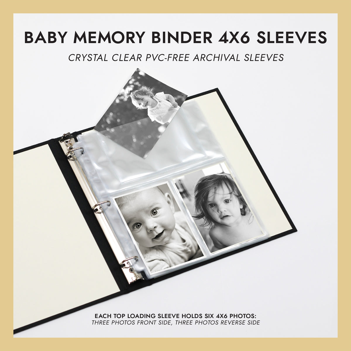 4x6 Baby Memory Binder Sleeves (for 4x6 Photos) Set Of 10