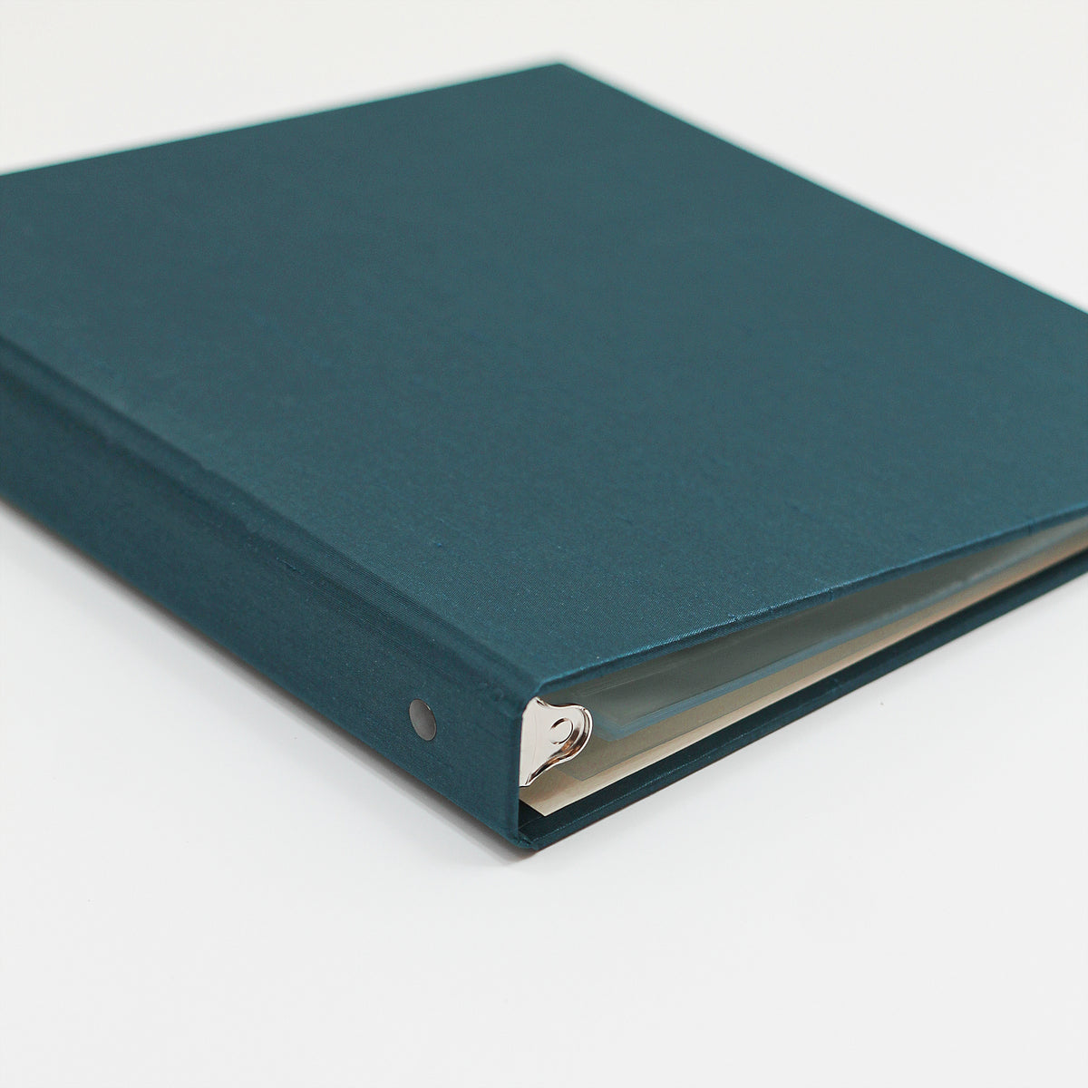 Large Photo Binder (for 5x7 photos) with Teal Blue Silk Cover