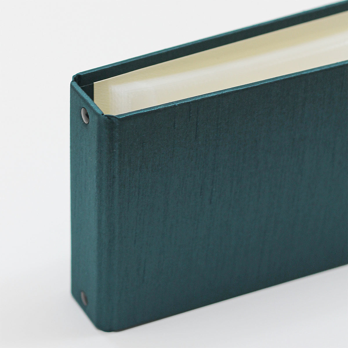 Small Photo Binder | for 4x6 Photos | with Teal Blue Silk